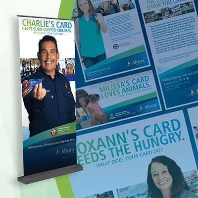 Collage of advertising campaign performed for Altura Credit Union