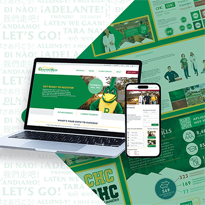 Collage of advertising campaign performed for Crafton Hills College